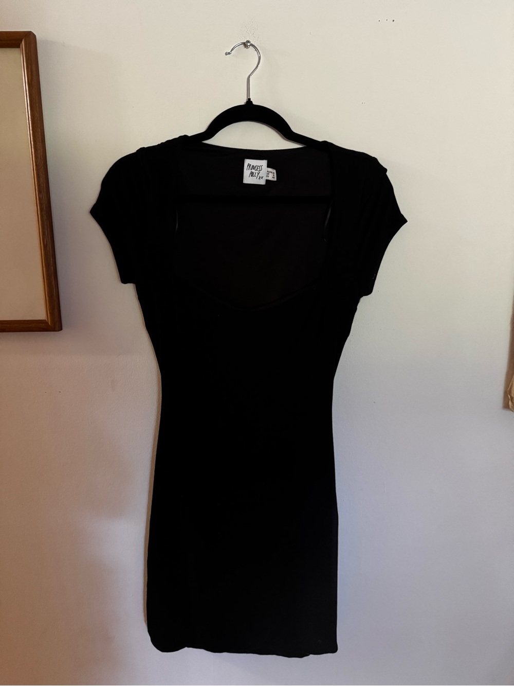 Princess Polly Black Short Sleeve Mini Dress